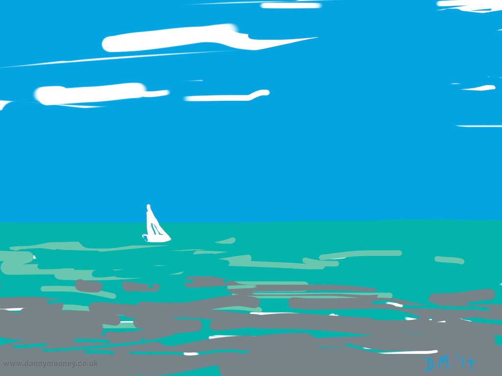 Danny Mooney 'Sailing, 13/7/2014' iPad painting #APAD